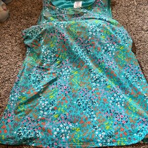 Lands' End Floral Swim Bikini - Turquoise Multi